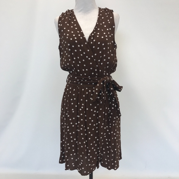 Zara Pants Jumpsuits Zara Brown Polka Dot Romper Poshmark